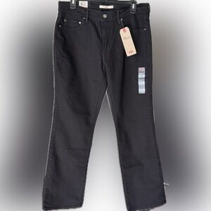 NWT Levi's 505 Straight 30W/30L Midnight Black Denim Jeans